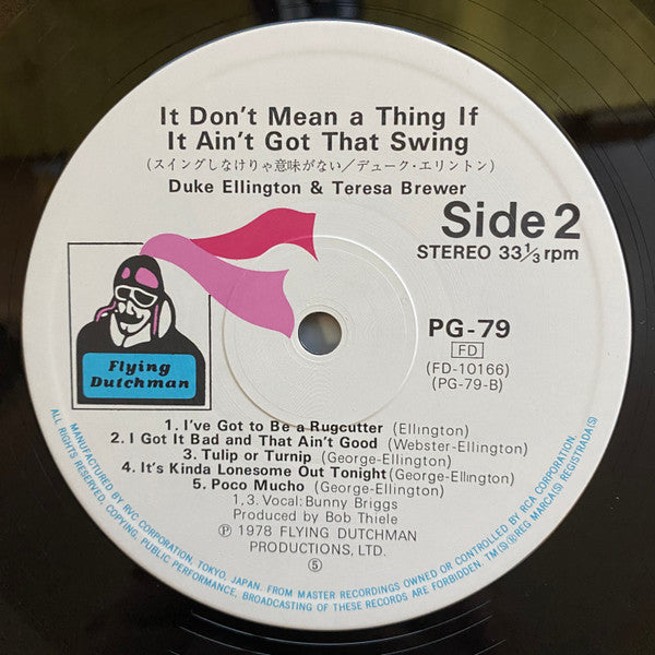 Duke Ellington & Teresa Brewer : It Don't Mean A Thing If It Ain't Got That Swing (LP, Album)