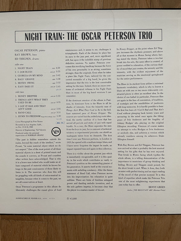 The Oscar Peterson Trio : Night Train = ナイト・トレイン (LP, Album, RE)