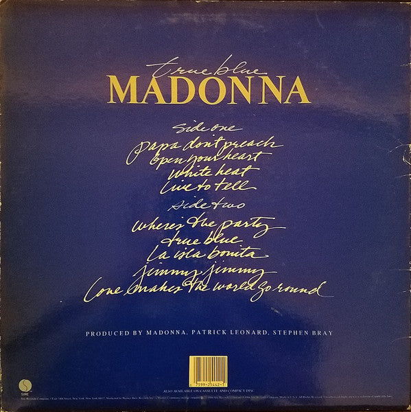 Madonna : True Blue (LP, Album, All)