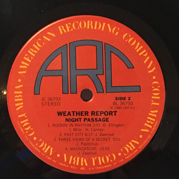 Weather Report : Night Passage (LP, Album, Pit)