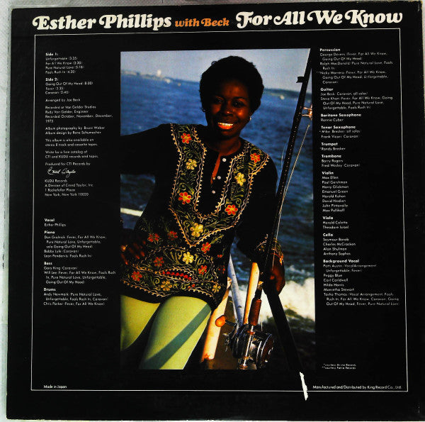 Esther Phillips With Beck* : For All We Know (LP, Album, Promo)
