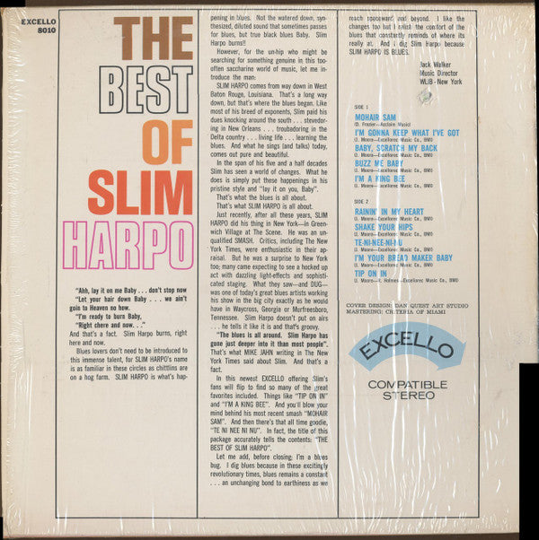 Slim Harpo : The Best Of Slim Harpo (LP, Comp, RE)