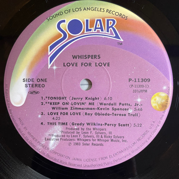 Whispers* : Love For Love (LP, Album)