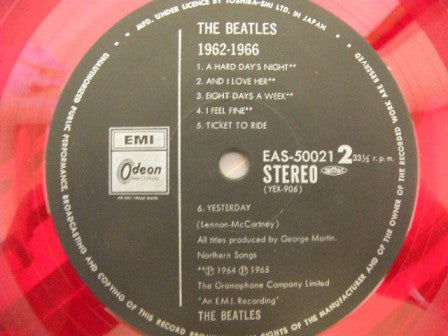 The Beatles : 1962-1966 (2xLP, Comp, RE, Red)