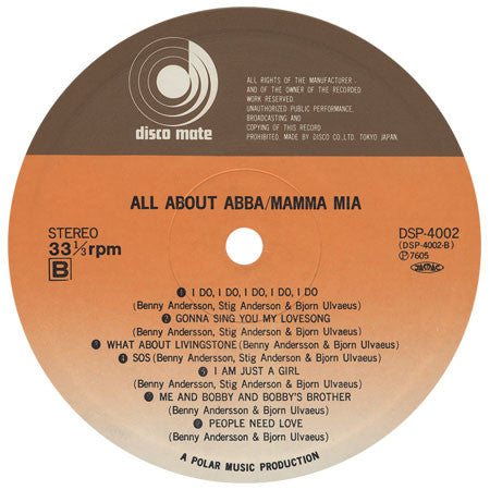 ABBA : All About ABBA / Mamma Mia (LP, Comp)