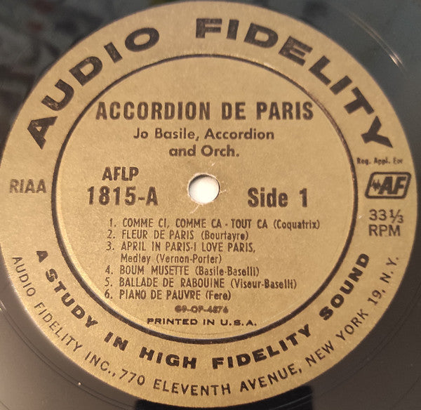 Jo Basile, His Accordion And Orchestra* : Accordion De Paris (LP, Album)