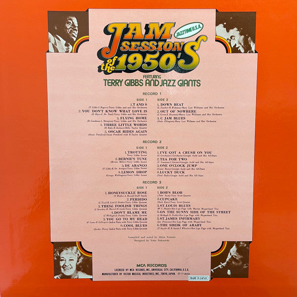 Various : Jazztime U.S.A. - Classic Jam Sessions Of The 1950's Featuring Terry Gibbs And Jazz Giants (3xLP, Comp, Mono)