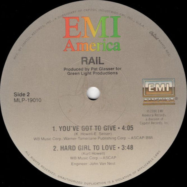 Rail (4) : Rail (12", MiniAlbum)