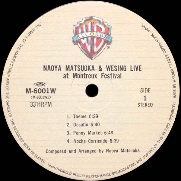 Naoya Matsuoka & Wesing : Live At Montreux Festival (2xLP, Album)