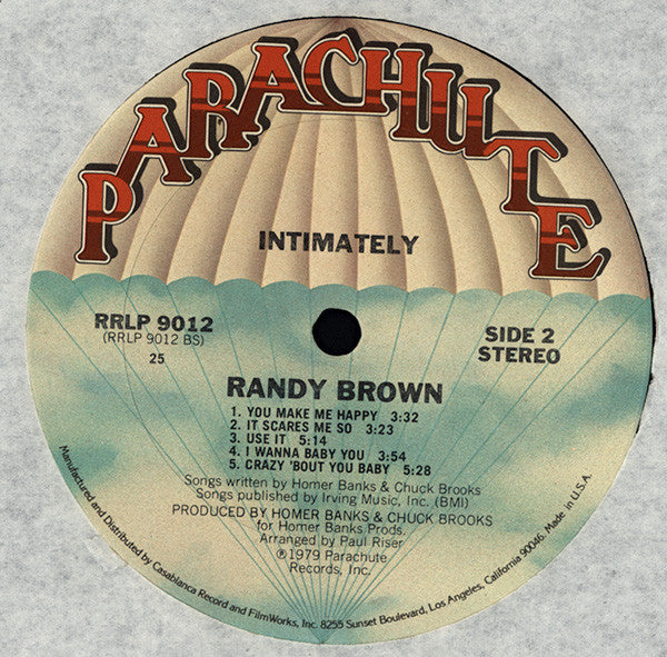 Randy Brown (2) : Intimately (LP, Album, San)