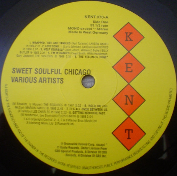 Various : Sweet Soulful Chicago (LP, Comp)