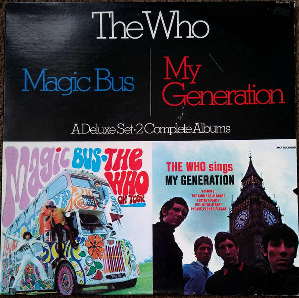 The Who : Magic Bus / My Generation (LP, Album + LP, Album + Comp, Pin)