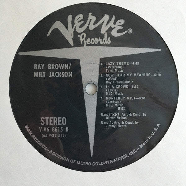 Ray Brown / Milt Jackson : Ray Brown / Milt Jackson (LP, Album)