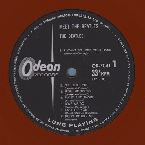 The Beatles = ビートルズ* : Meet The Beatles! = ビートルズ! (LP, Album, Mono, Red)