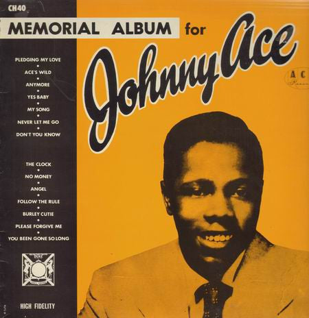 Johnny Ace : Memorial Album For Johnny Ace (LP, Comp, Mono, RE)