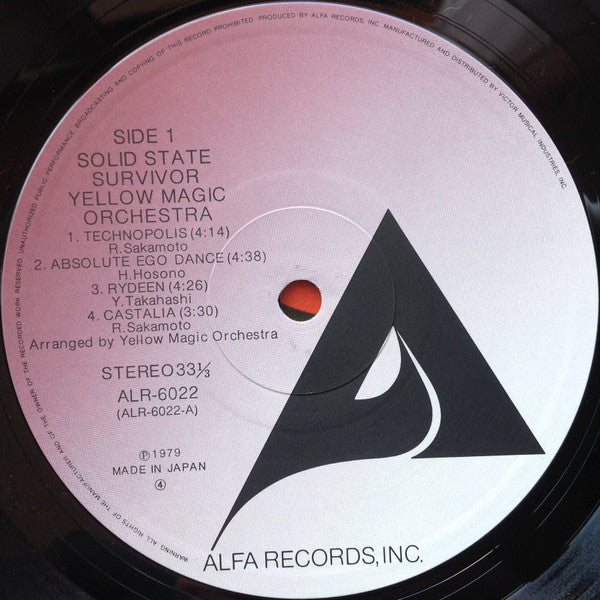 Yellow Magic Orchestra = イエロー・マジック・オーケストラ* : Solid State Survivor = ソリッド・ステイト・サヴァイヴァー (LP, Album, RP, 5th)