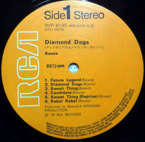 David Bowie : Diamond Dogs (LP, Album, RE, Gat)