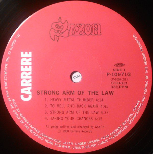Saxon : Strong Arm Of The Law (LP, Album)