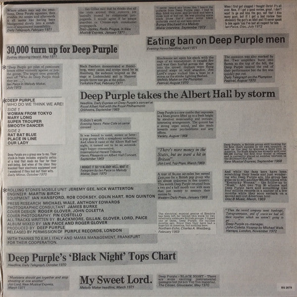 Deep Purple : Who Do We Think We Are (LP, Album, RP, Gat)