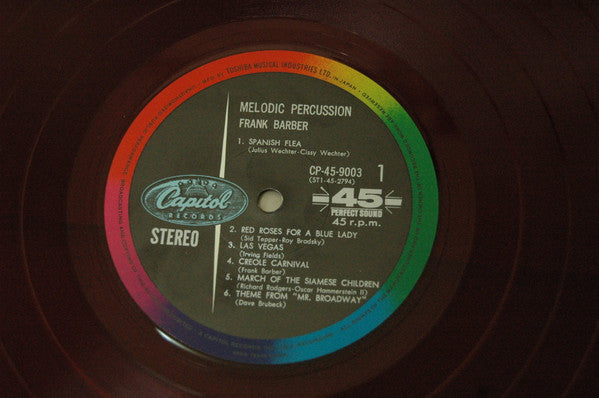 Frank Barber : Melodic Percussion (LP, Album, Red)