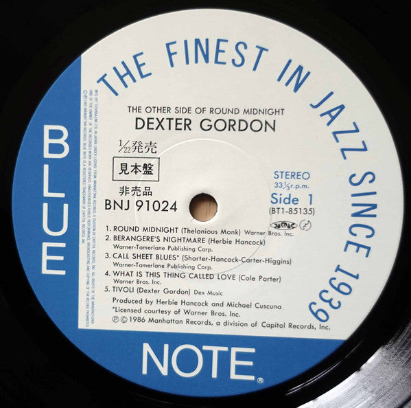 Dexter Gordon : The Other Side Of Round Midnight (LP, Album, Promo)