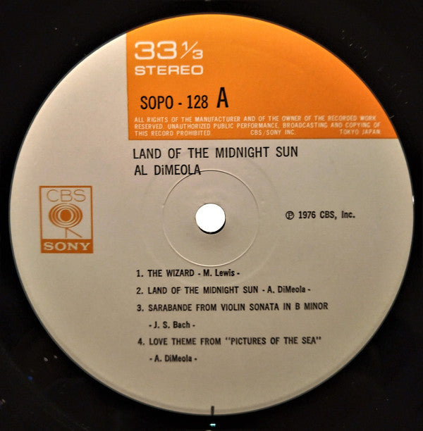 Al Di Meola : Land Of The Midnight Sun (LP, Album)
