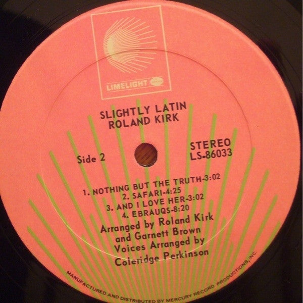 Roland Kirk : Slightly Latin (LP, Album, RE)