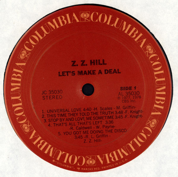 Z.Z. Hill : Let's Make A Deal (LP, Album)