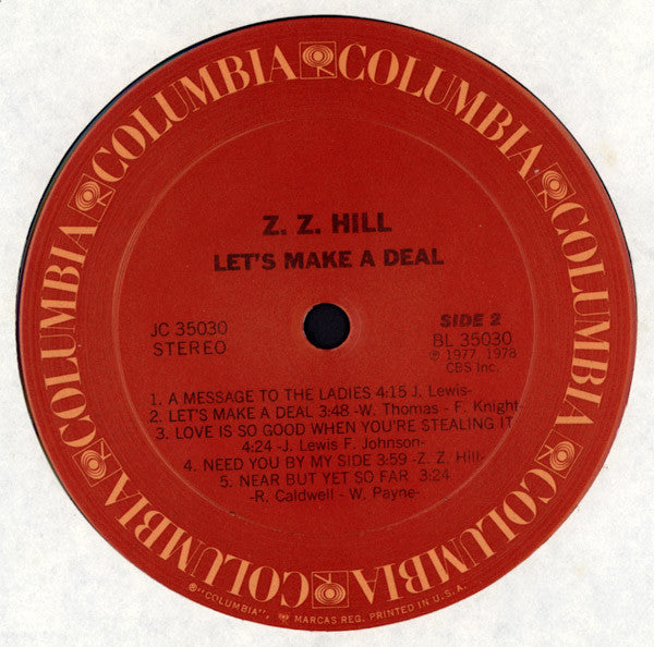 Z.Z. Hill : Let's Make A Deal (LP, Album)