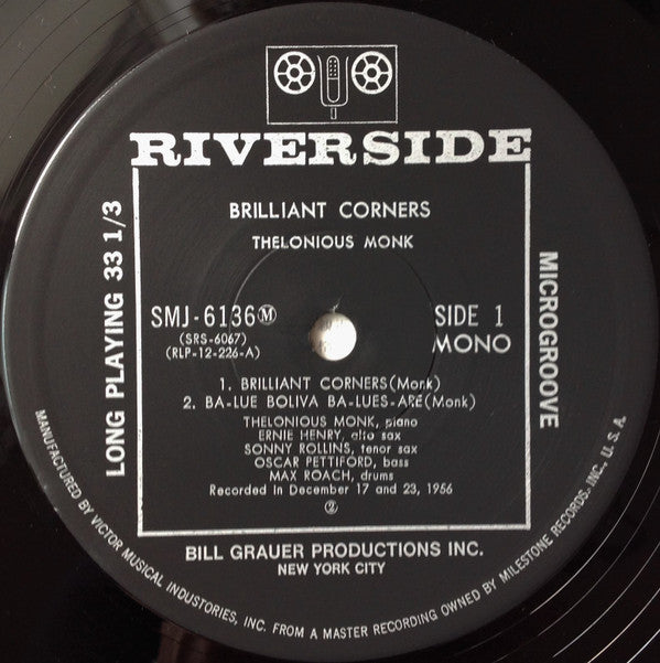 Thelonious Monk = セロニアス・モンク* : Brilliant Corners = ブリリアント・コーナーズ (LP, Album, Mono, RE)