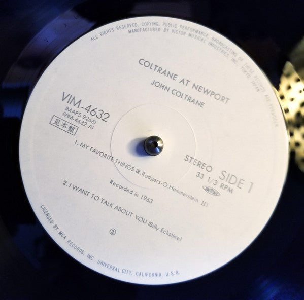 John Coltrane : Coltrane At Newport (LP, Comp, Promo)