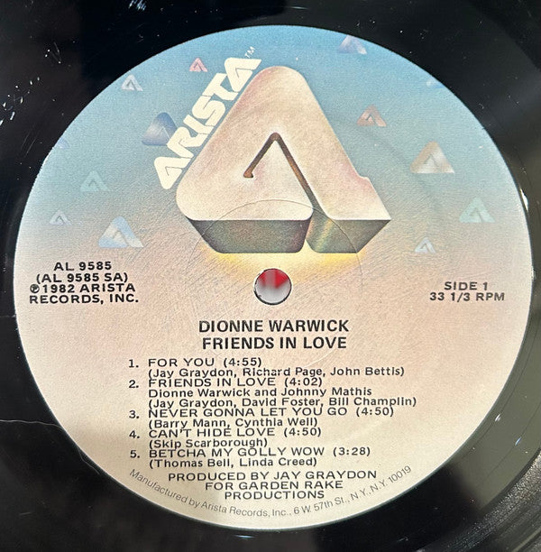 Dionne Warwick : Friends In Love (LP, Album, Mon)