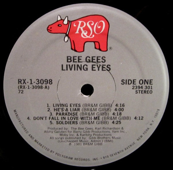 Bee Gees : Living Eyes (LP, Album, 72,)