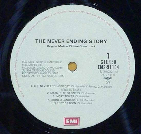 Klaus Doldinger and Giorgio Moroder : The NeverEnding Story (Original Motion Picture Soundtrack) (LP)