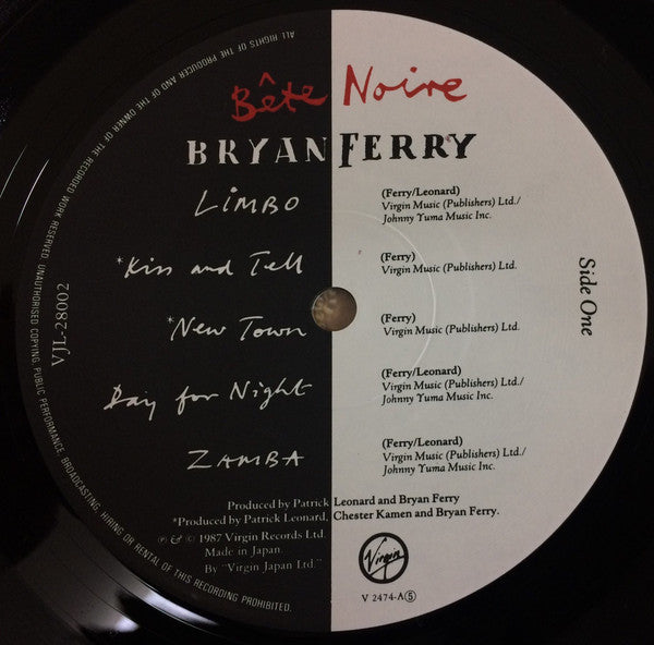 Bryan Ferry : Bête Noire (LP, Album)