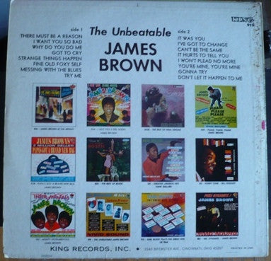 James Brown & The Famous Flames : The Unbeatable James Brown (LP, Album, Mono, RE)