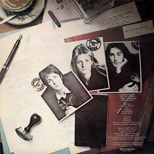 Paul McCartney And Wings* = ポール・マッカートニー&ウイングス* : Band On The Run = バンド・オン・ザ・ラン (LP, Album, RE)