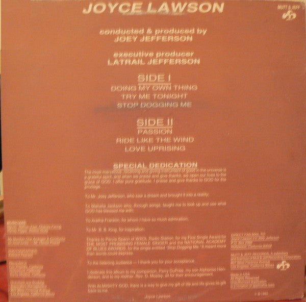 Joyce Lawson : Joyce Lawson (LP, Album)
