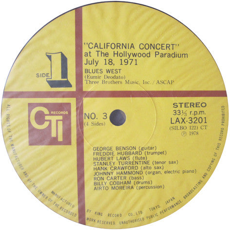 Various : California Concert - The Hollywood Palladium (2xLP, Album, Ltd, RE, Gat)