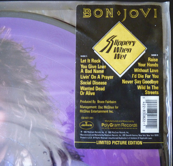 Bon Jovi : Slippery When Wet (LP, Album, Ltd, Pic)