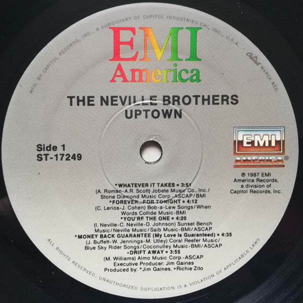 The Neville Brothers : Uptown (LP, Album)