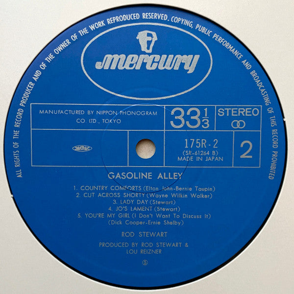 Rod Stewart : Gasoline Alley (LP, Album, RP)