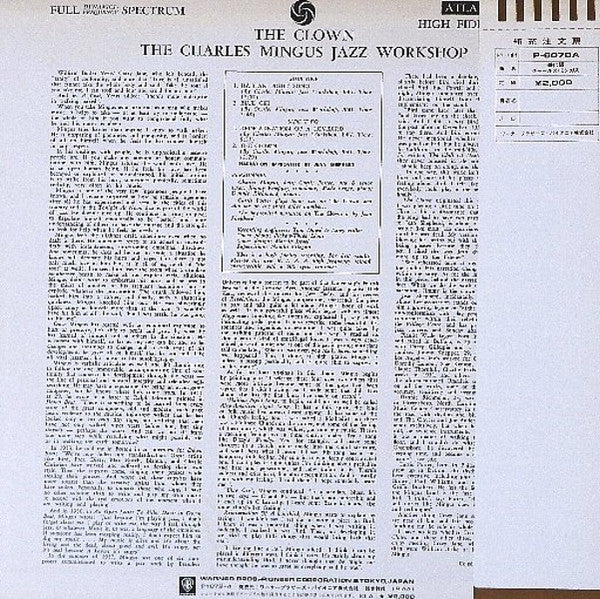 Charles Mingus : The Clown (LP, Album, Mono)