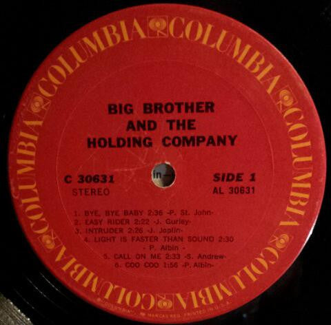 Big Brother & The Holding Company featuring Janis Joplin : Big Brother & The Holding Company (LP, Album, RE)