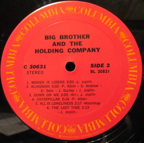 Big Brother & The Holding Company featuring Janis Joplin : Big Brother & The Holding Company (LP, Album, RE)