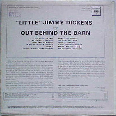 Little Jimmy Dickens : Out Behind The Barn (LP, Mono, Jac)