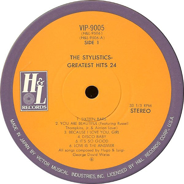 The Stylistics = スタイリスティックス* : Greatest Hits 24 = グレイテスト・ヒッツ24 (2xLP, Comp, Gat)