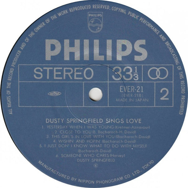 Dusty Springfield : Sings Love (LP, Comp)