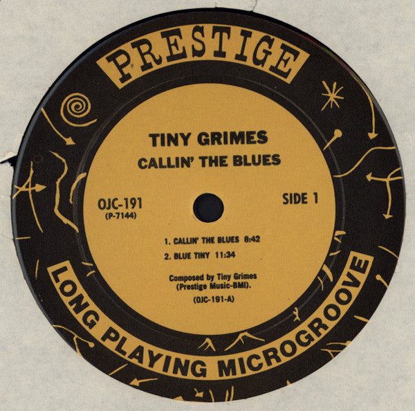 Tiny Grimes With J.C. Higginbotham : Callin' The Blues (LP, Album, RE)