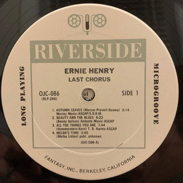Ernie Henry : Last Chorus (LP, Album, RE)